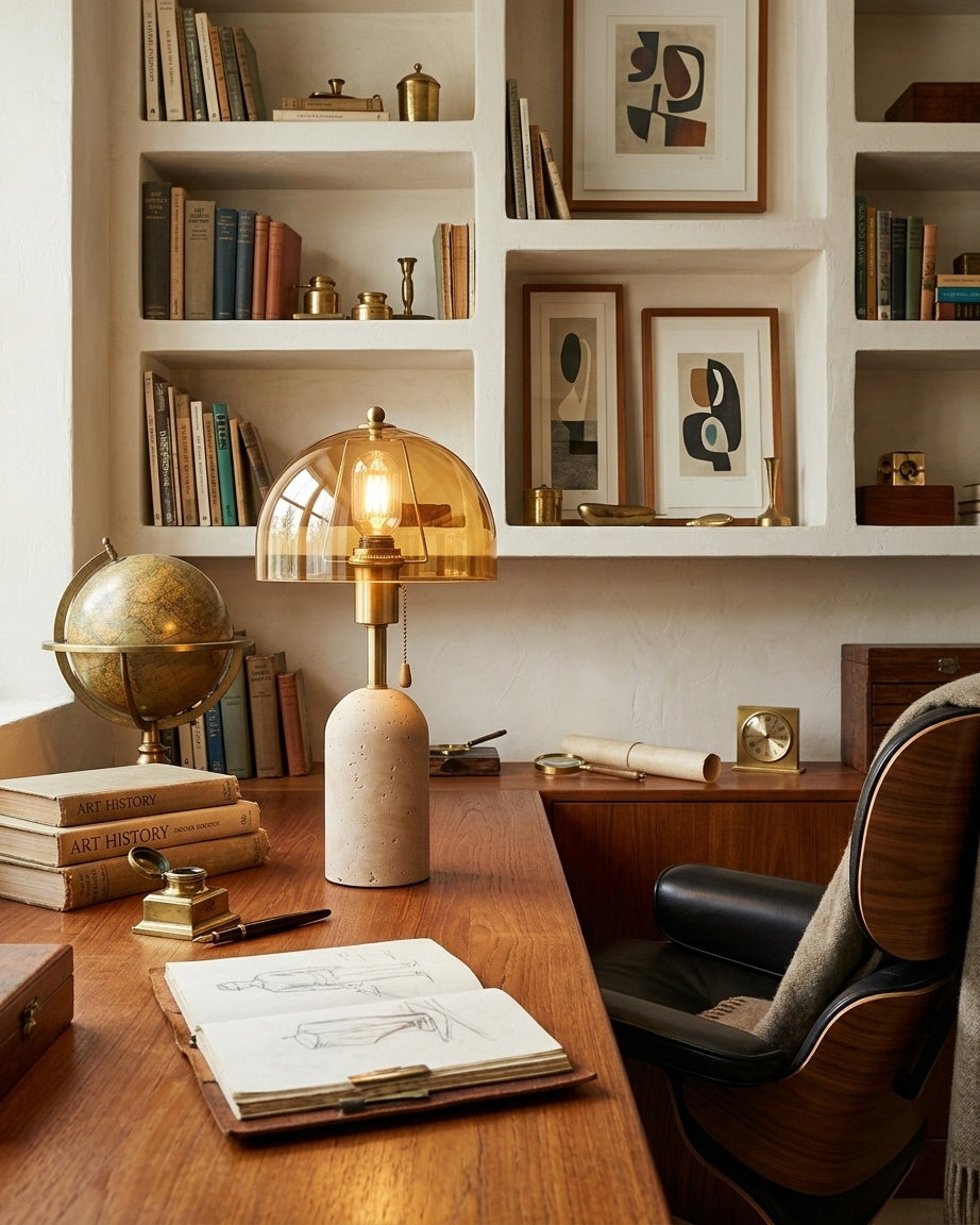 Avero Travertine Table Lamp — product view 4