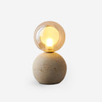 Stilla Orb Travertine Table Lamp — product view 1