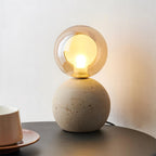 Stilla Orb Travertine Table Lamp — product view 8