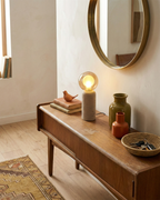 Stilla Orb Travertine Table Lamp — product view 9