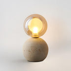 Stilla Orb Travertine Table Lamp — product view 12