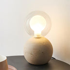 Stilla Orb Travertine Table Lamp — product view 15