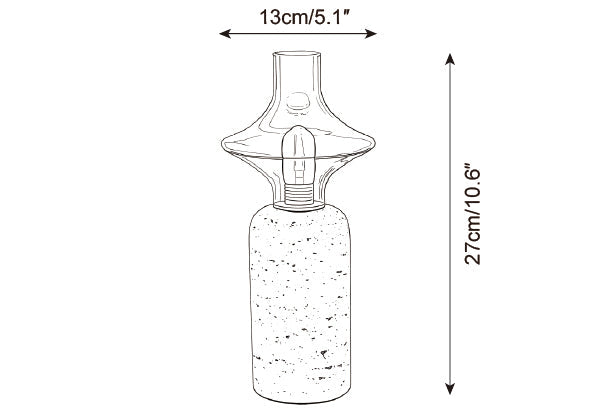 Stilla Orb Travertine Table Lamp — product detail 22