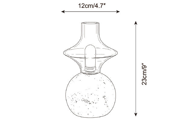 Stilla Orb Travertine Table Lamp — product detail 23