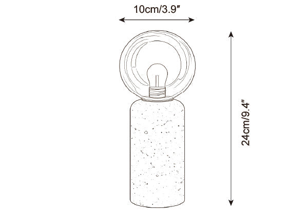 Stilla Orb Travertine Table Lamp — product detail 24