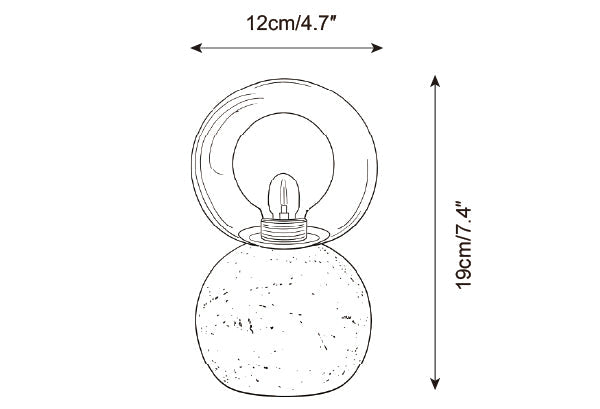 Stilla Orb Travertine Table Lamp — product detail 25