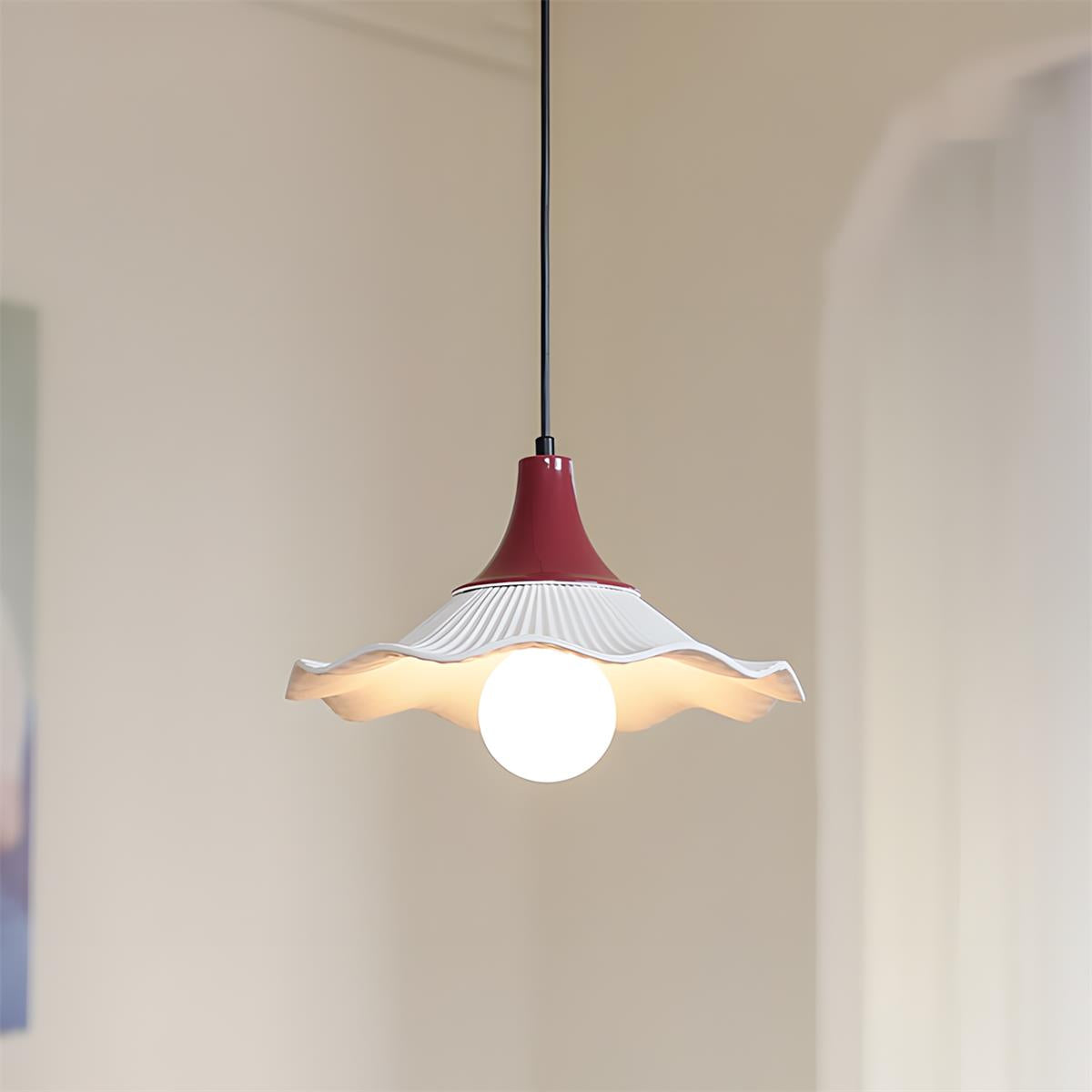 Berry Fluted Metal Pendant Lamp — product view 9