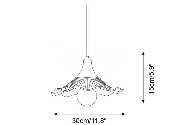 Berry Fluted Metal Pendant Lamp — product detail 14
