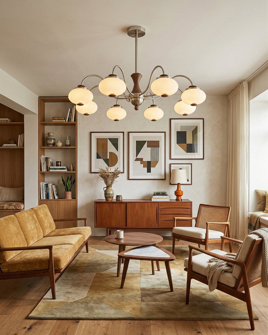 Halden Wood Chandelier — product view 2