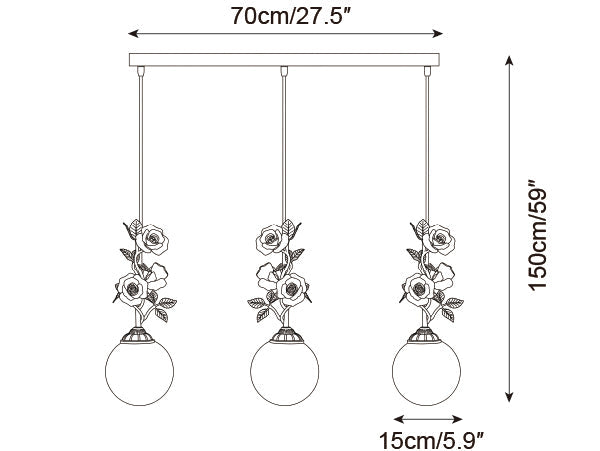 Bellarose Glass Chandelier — product detail 24