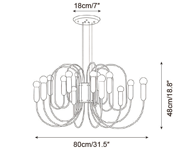 Solvico Metal Chandelier — product detail 17