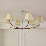 Chrome & Beige Parchment Lampshade