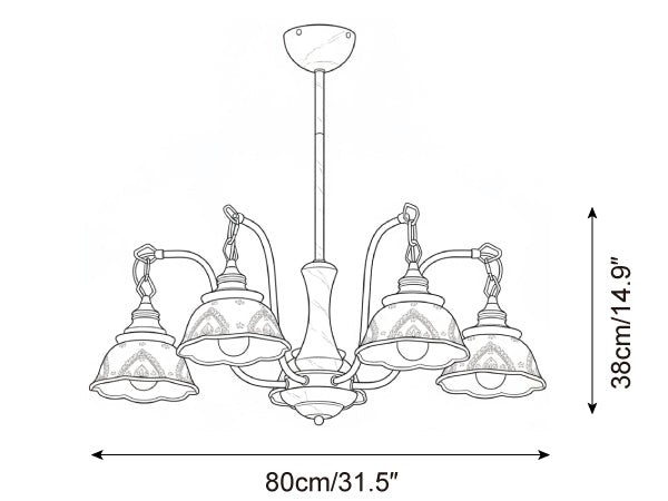 Marcella Wood Chandelier — product detail 17