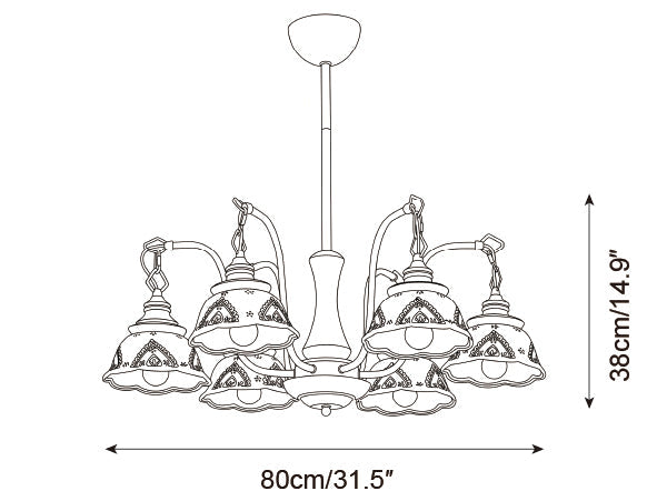 Marcella Wood Chandelier — product detail 18