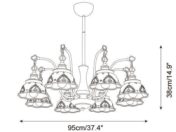 Marcella Wood Chandelier — product detail 19