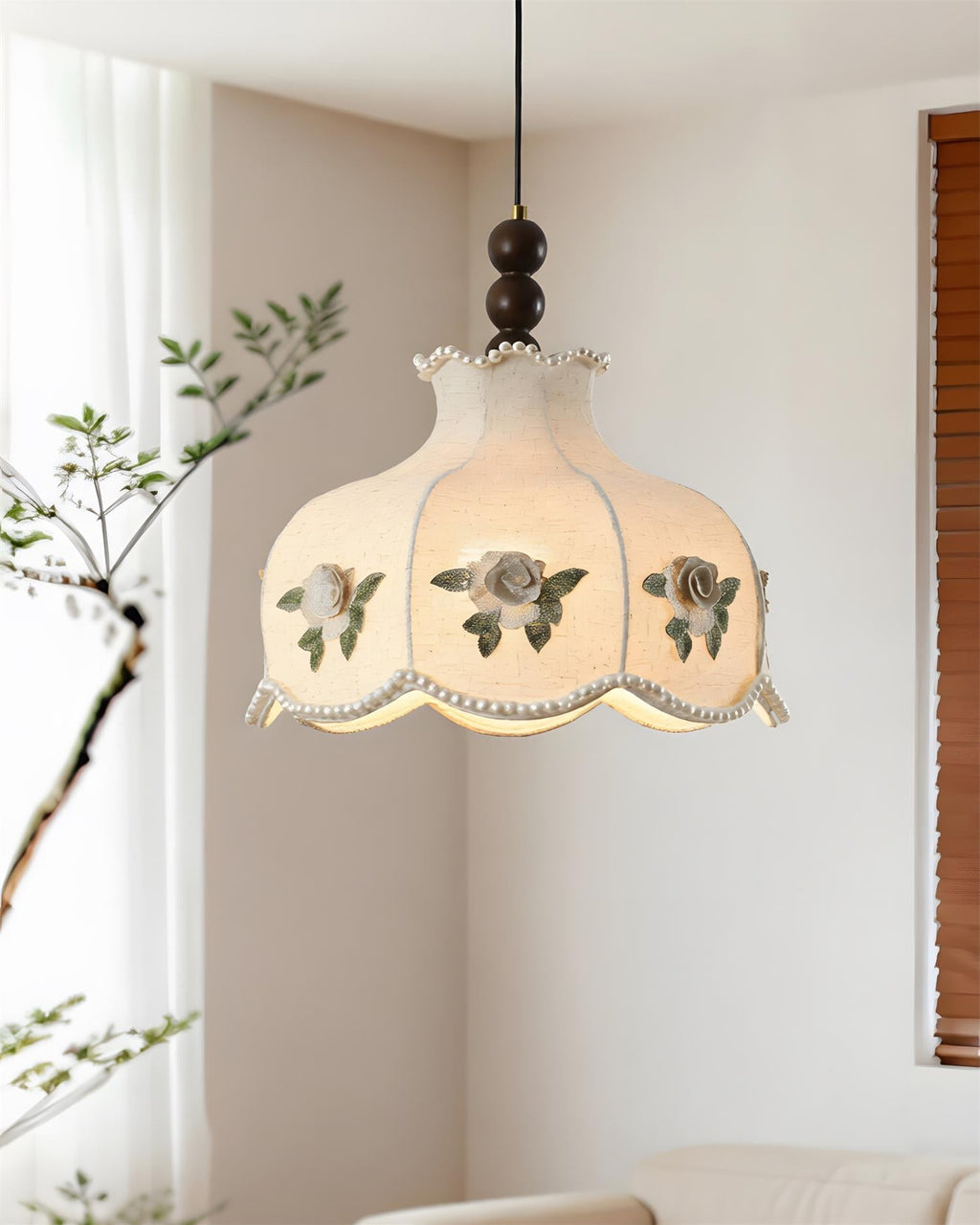 Bellarose Wood Pendant Lamp — product view 2