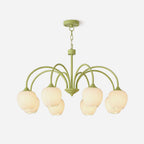 Tulip Matcha Glass Chandelier — product view 1