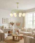 Tulip Matcha Glass Chandelier — product view 5