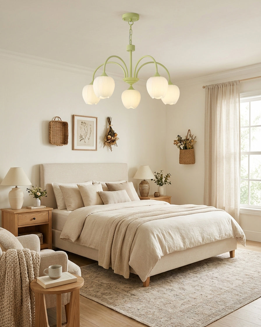 Tulip Matcha Glass Chandelier — product view 10