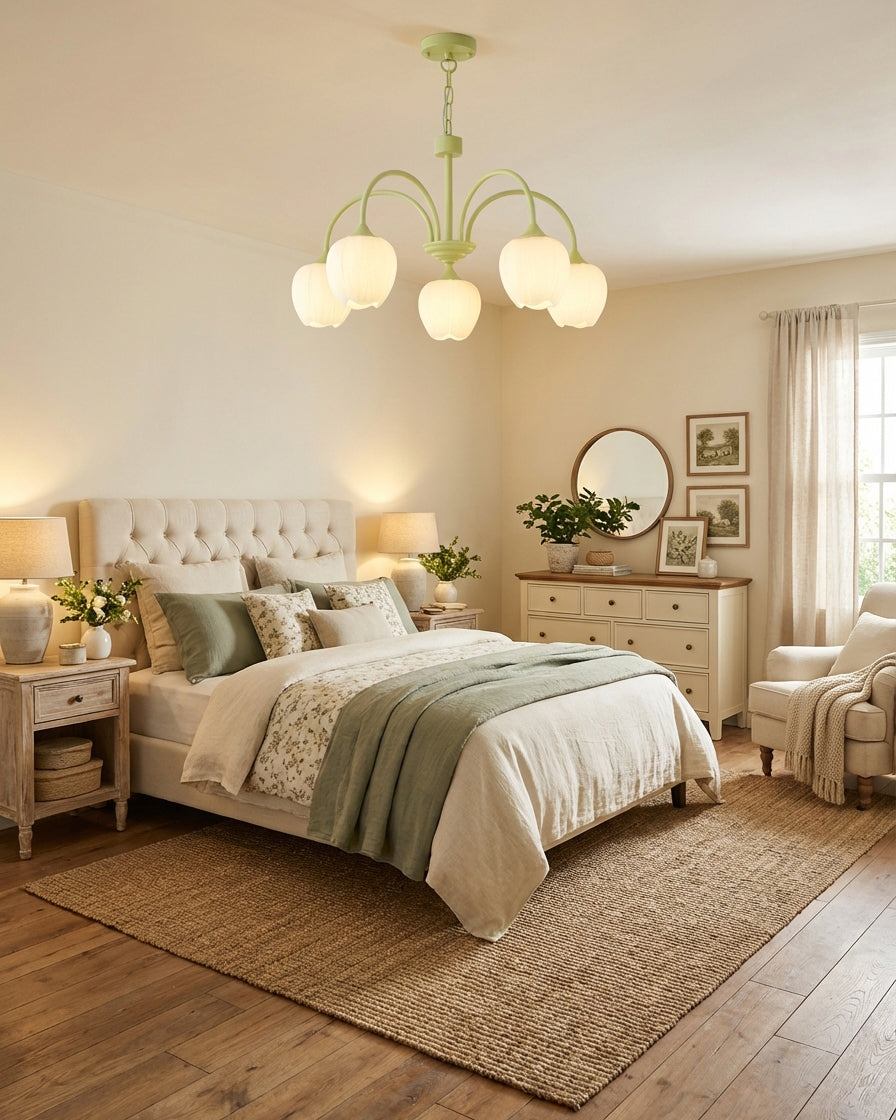 Tulip Matcha Glass Chandelier — product view 12