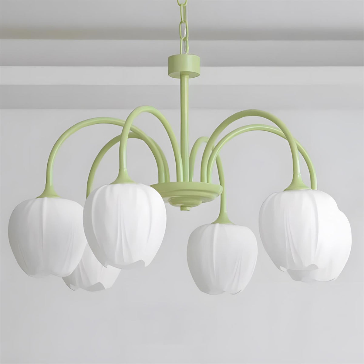 Tulip Matcha Glass Chandelier — product view 16