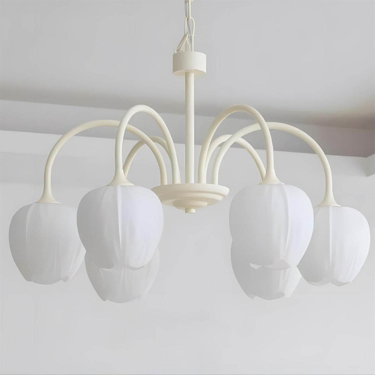 Tulip Matcha Glass Chandelier — product view 17
