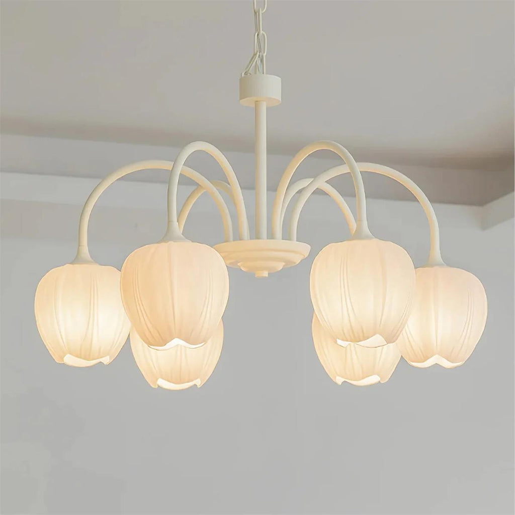 Tulip Matcha Glass Chandelier — product view 19