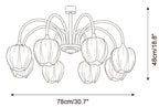 Tulip Matcha Glass Chandelier — product detail 26