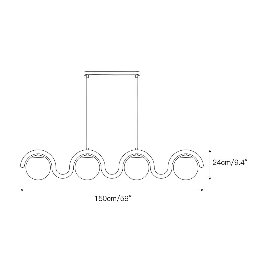 Lenox Linear Ball Pendant Lamp — product view 8