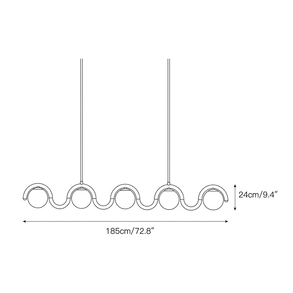 Lenox Linear Ball Pendant Lamp — product view 9