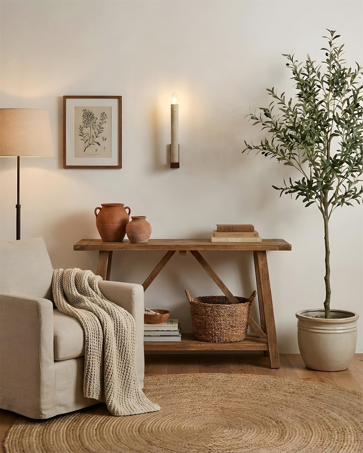 Tavero Travertine Wall Sconce — product view 3