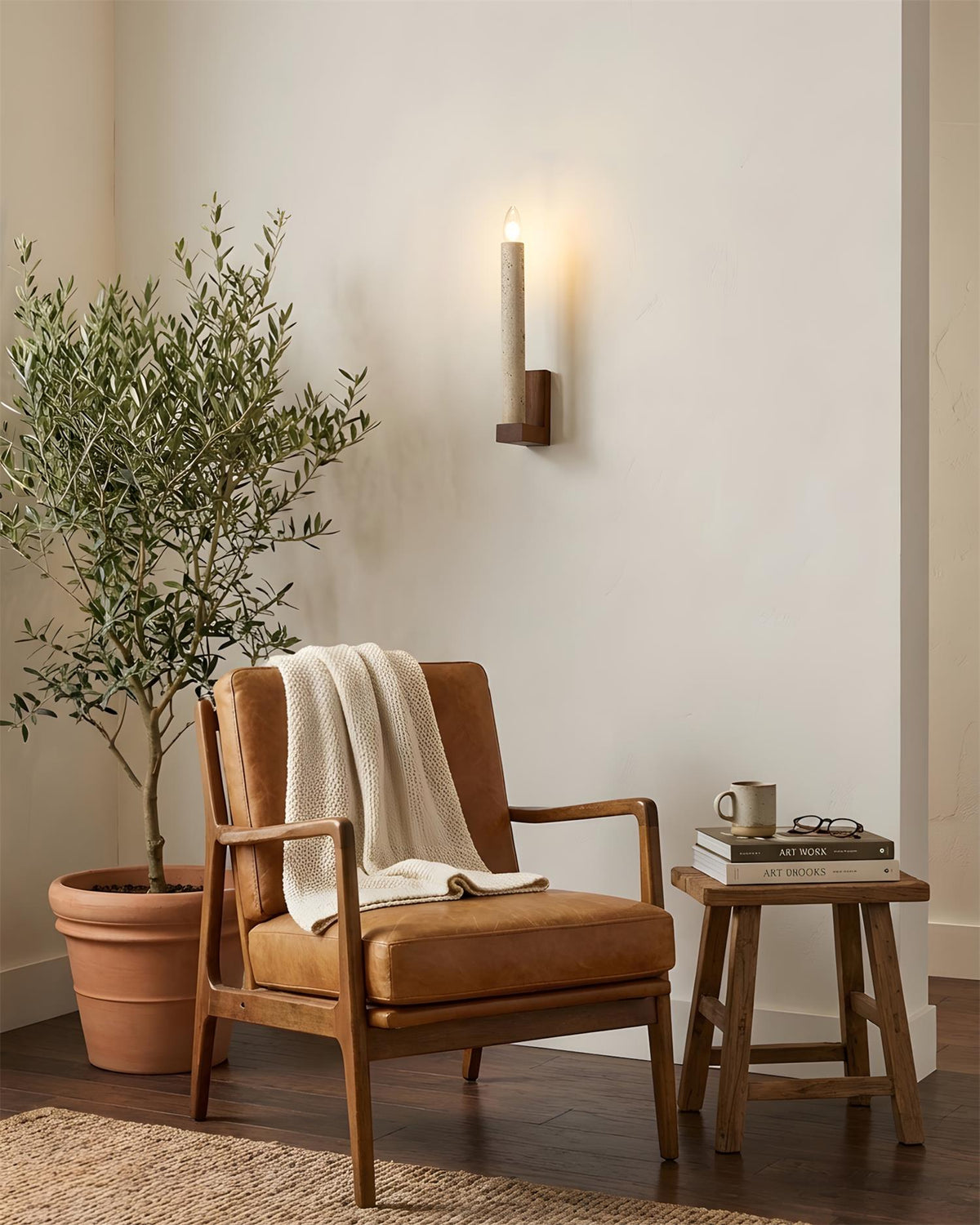 Tavero Travertine Wall Sconce — product view 5