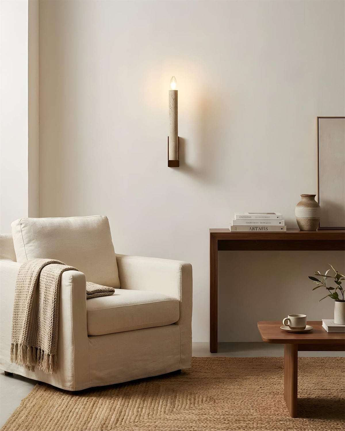 Tavero Travertine Wall Sconce — product view 6