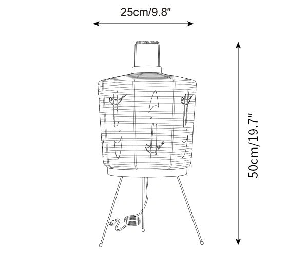 Rice Paper Table Light R13 — product detail 16