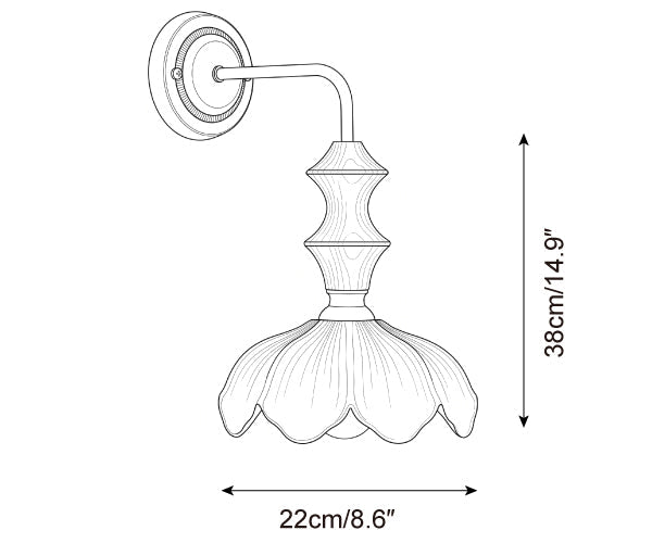 Bellune Wood Wall Sconce — product detail 17