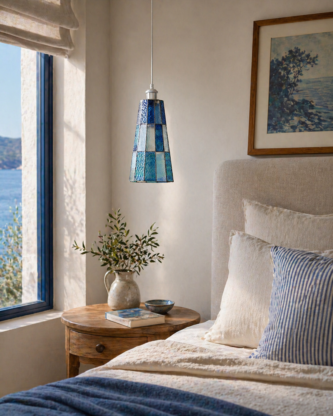 Azurielle Glass Pendant Light — product view 6