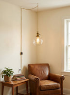 Jasmine Glass Plug In Pendant Light — product view 2