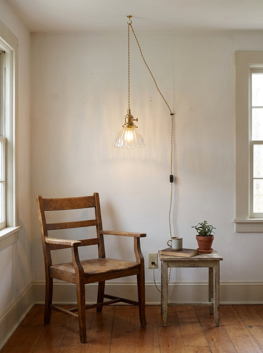 Jasmine Glass Plug In Pendant Light — product view 7