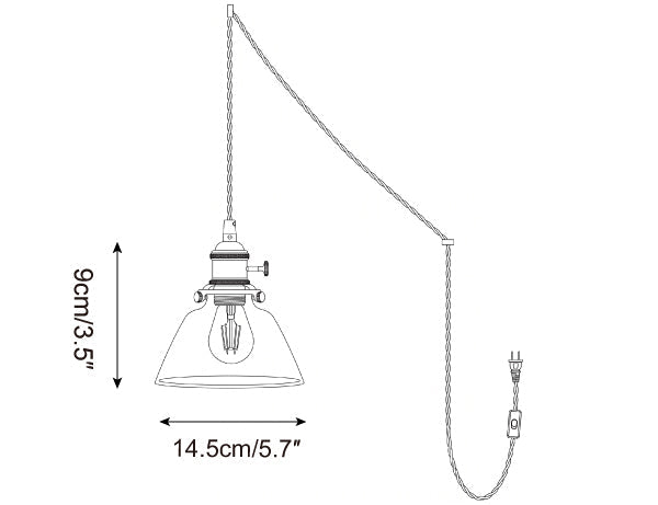 Jasmine Glass Plug In Pendant Light — product detail 12