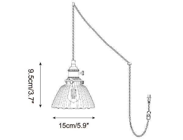 Jasmine Glass Plug In Pendant Light — product detail 13