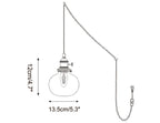 Jasmine Glass Plug In Pendant Light — product detail 14
