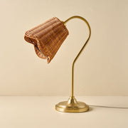 Gold & Natural Rattan