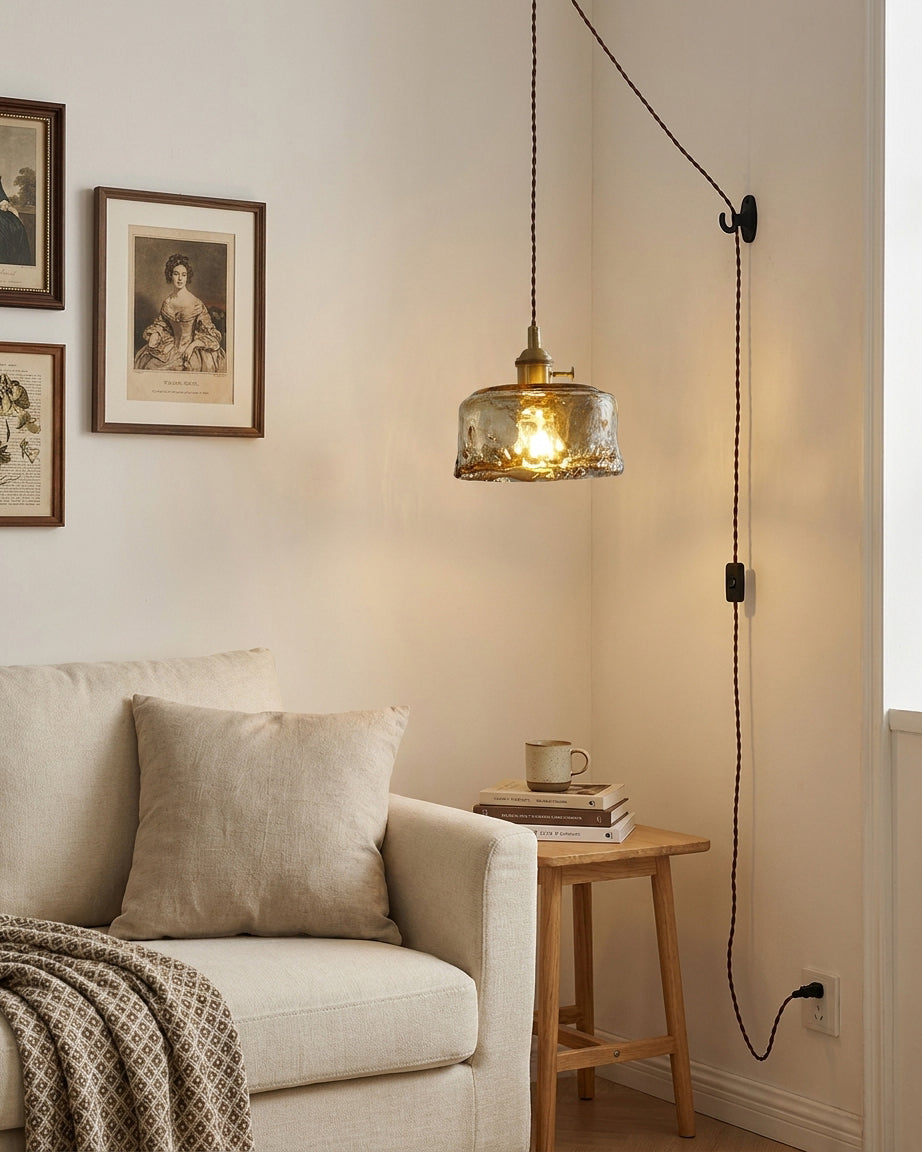 Retro Adonia Plug In Glass Pendant Light — product view 5