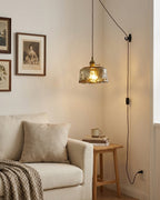 Retro Adonia Plug In Glass Pendant Light — product view 5