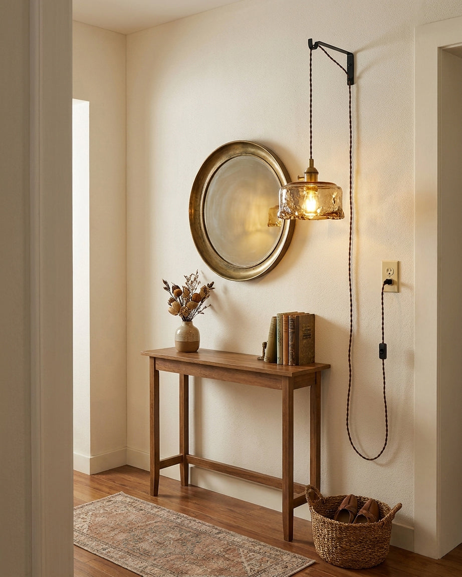 Retro Adonia Plug In Glass Pendant Light — product view 6
