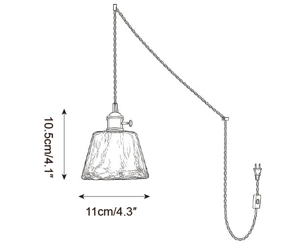 Retro Adonia Plug In Glass Pendant Light — product detail 10