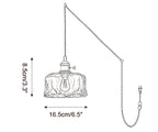 Retro Adonia Plug In Glass Pendant Light — product detail 12
