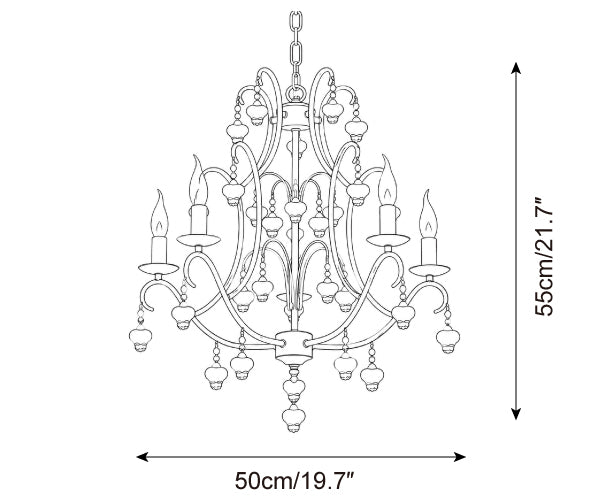 Maristelle Glass Chandelier — product detail 18
