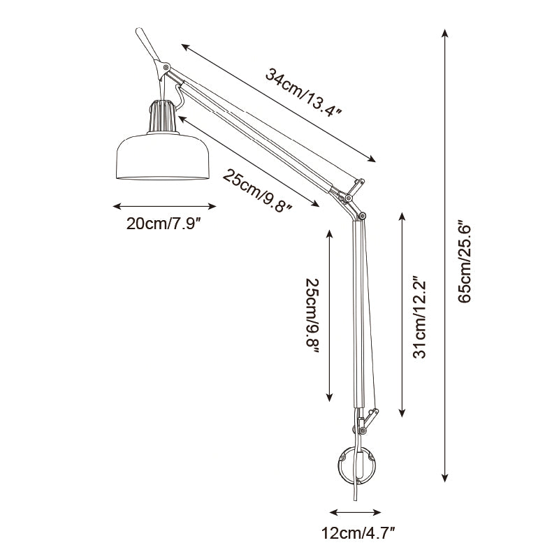 Rosso Swing Arm Wall Sconce — product view 5
