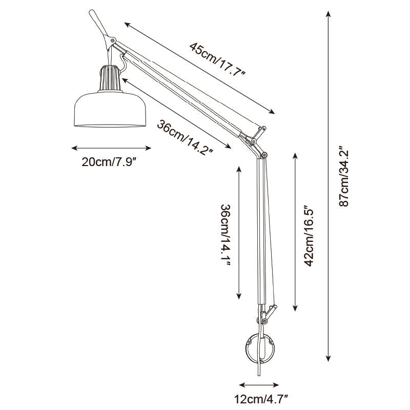 Rosso Swing Arm Wall Sconce — product view 6